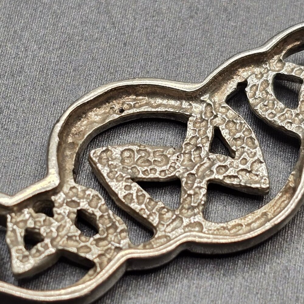 VTG Sterling Silver 925 Celtic Knot Bracelet 7" Hinged Design 10.33g - Picture 6 of 11